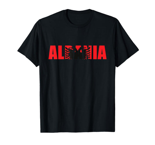 Albania Flag Design Albanian Heritage Double Headed Eagle T-Shirt