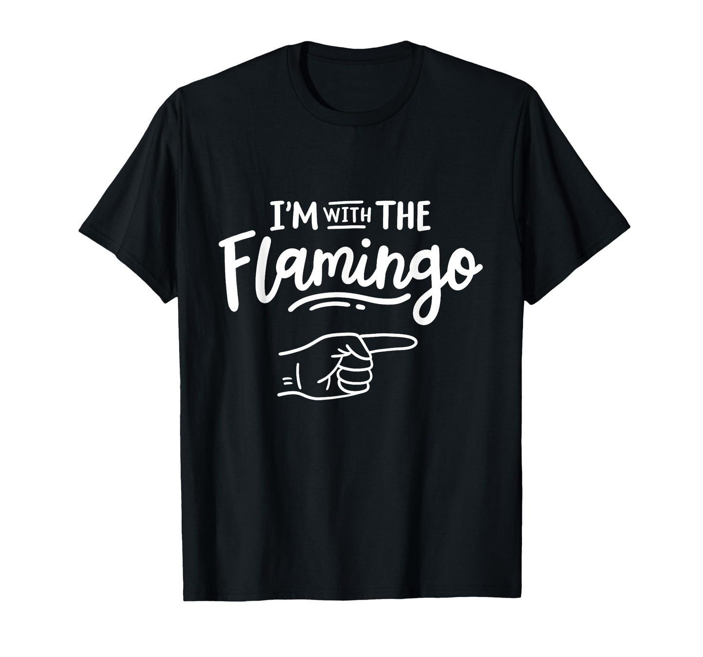 I'm With Flamingo Funny Halloween Costume Party Couples T-Shirt