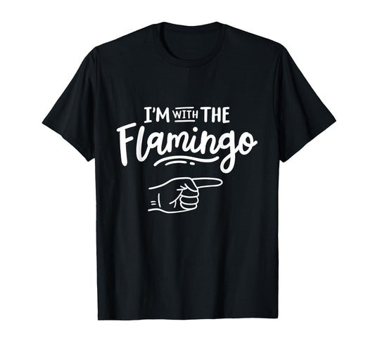 I'm With Flamingo Funny Halloween Costume Party Couples T-Shirt