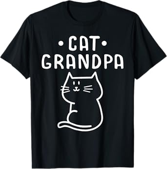 Meow Cat Grandfather Best Grandpa Ever Grandparents Day Men Women T-Shirt