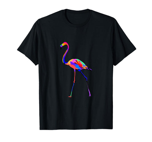 Pop Art Flamingo Shirt Colorful Animal Bird Lover Birder T-Shirt