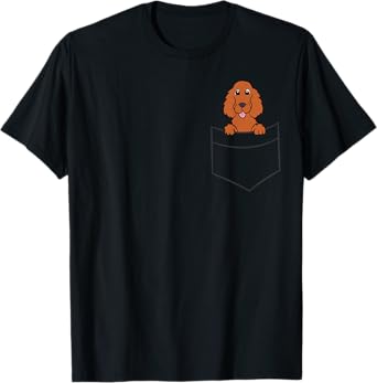 Irish Setter Dog In The Pocket Love Irish Setter Dogs Men Women Kids T-Shirt