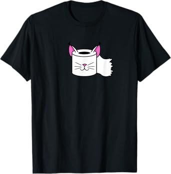 Butts in Space: Kitty Cat Toilet Paper Men Women T-Shirt