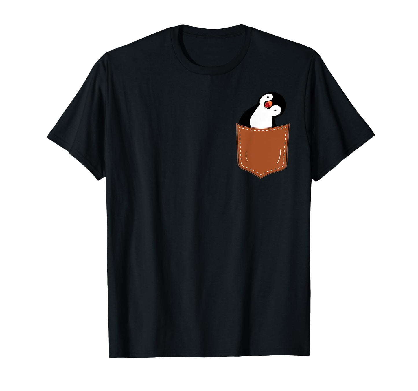 Cute Penguin bird in Small Pocket,Funny Penguin Lover T-Shirt