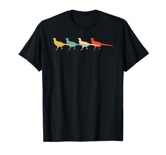 Pheasant Vintage Retro Bird Monal Animal Lover 60s 70s Gift T-Shirt