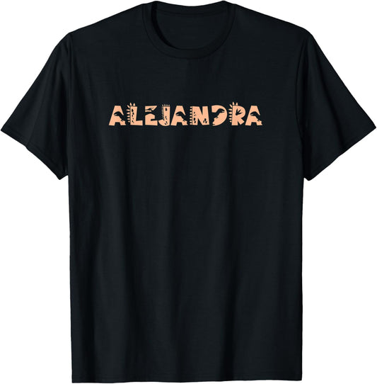 Alejandra Personalized Boys Dinosaur T Rex Cute Custom T-Shirt