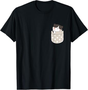 Kitty Cat In The Pocket Cute Pocket Kitten T-Shirt for Men Women Kids