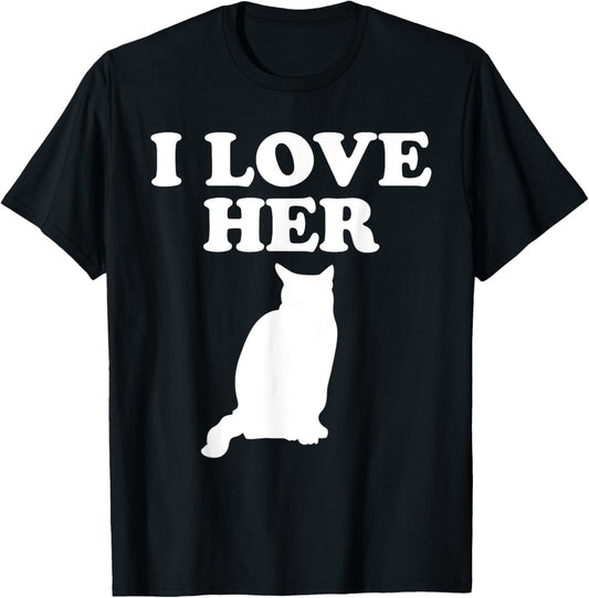 I love her Kitty cat I like his rooster matching couple love T-Shirt
