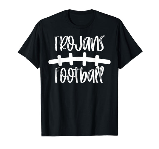 Trojans Football School Spirit Team Mascot Game Night T-Shirt