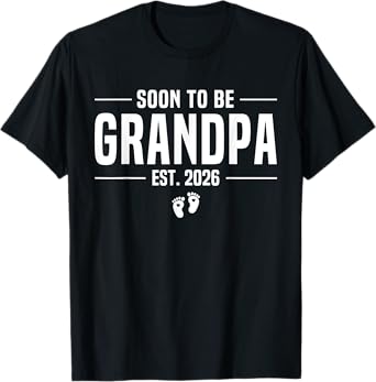 Soon to be Grandpa 2026 Loading Promoted to Grandpa 2026 T-Shirt