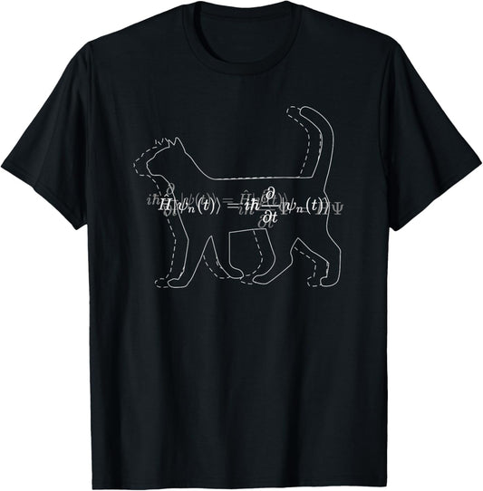 Schrodinger's Cat Schrodinger's Wave Equation Quantum Physic T-Shirt