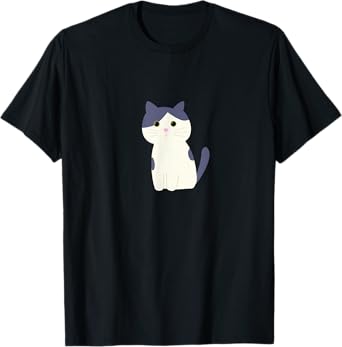 Cute Gray and White Spotted Cat T-Shirt T-Shirt