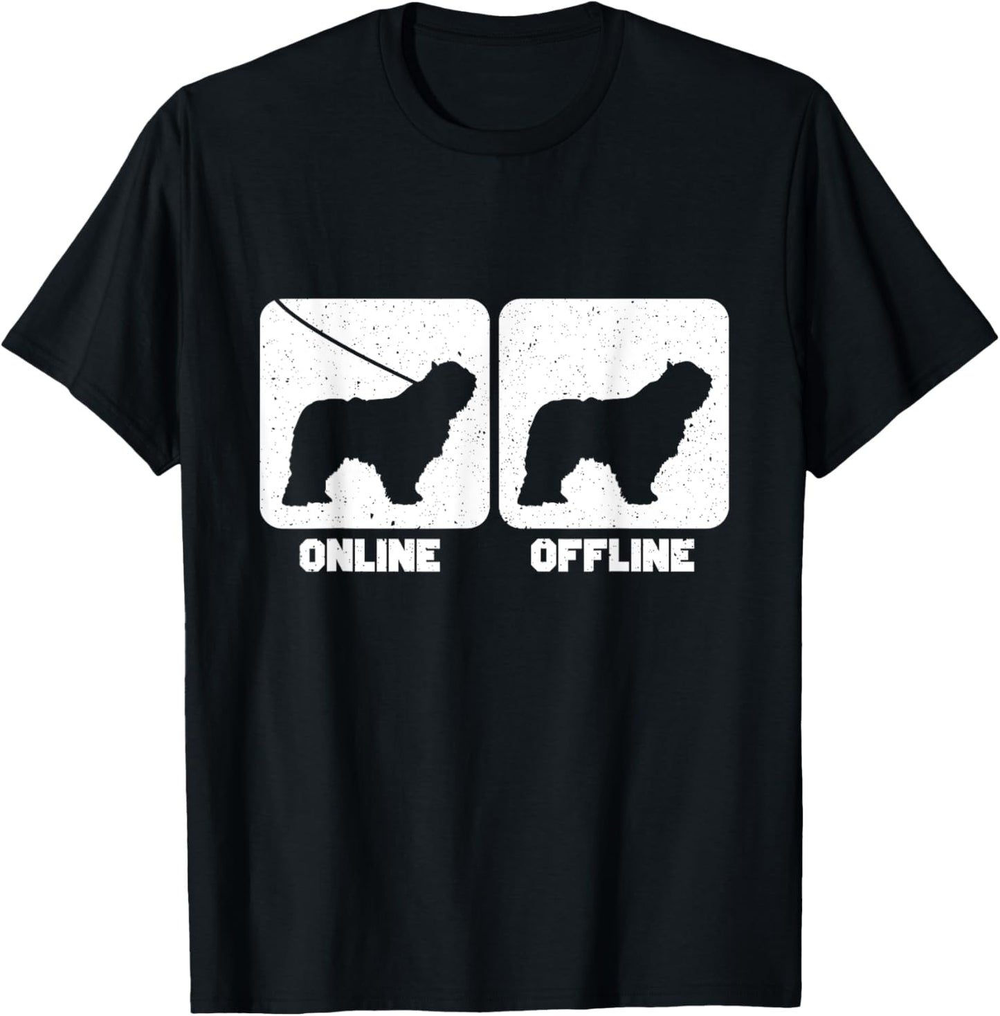 Dog Lovers Online Offline Humor Design for All Occasions T-Shirt