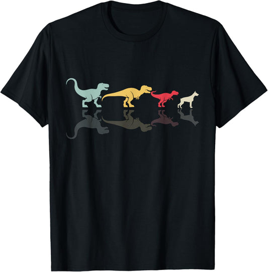 Dinosaur Doberman Evolution Fun Paleontology T-Shirt