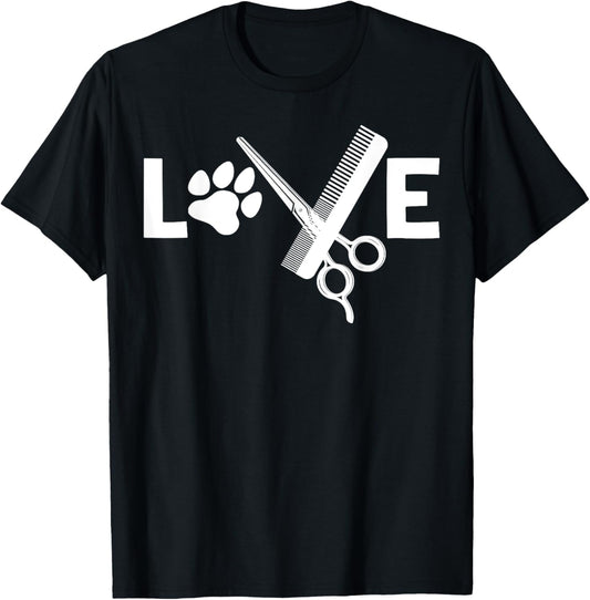 Funny Dog Groomer Art For Men Women Dog Grooming Pet Groomer T-Shirt