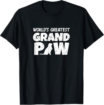 Golden Retriever Grandpaw T Shirt Worlds Greatest Grand Paw T-Shirt