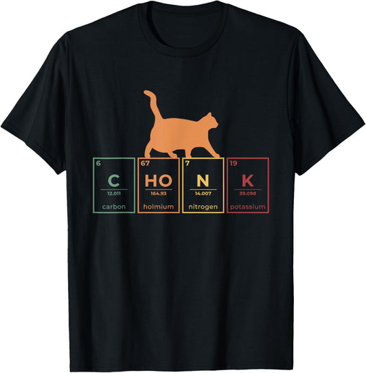 Fat Cat Chonk Scale Chonky Meme Cat Gift T-Shirt
