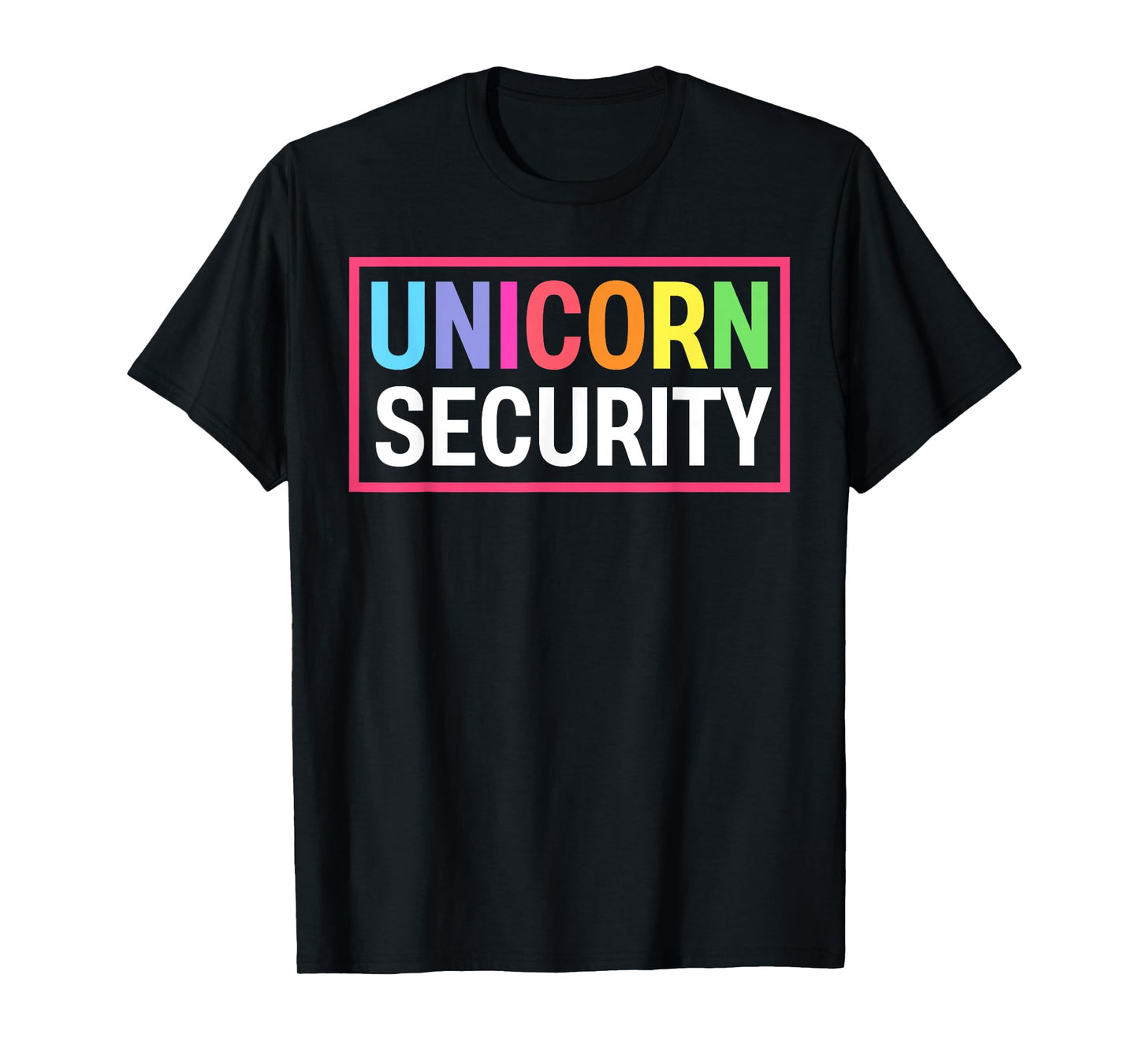 Cute I Love Them Security Unicorns Girl Mens Squad Unisex-Kids, Unisex-Adults Black Short Sleeve T-Shirt