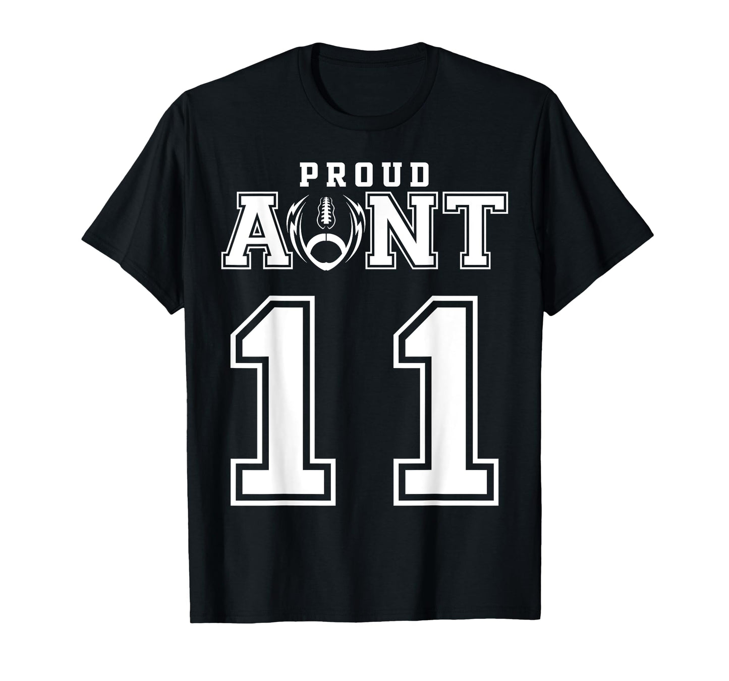Custom Proud Football Aunt Number 11 Personalized For Women T-Shirt