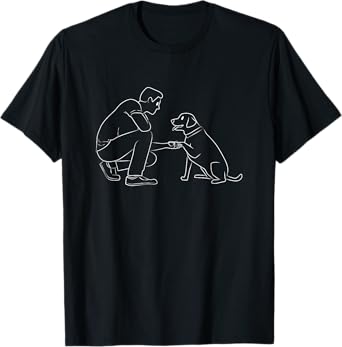 Dog And People Punch Hand Dog Friendship Fist Bump Men Women T-Shirt