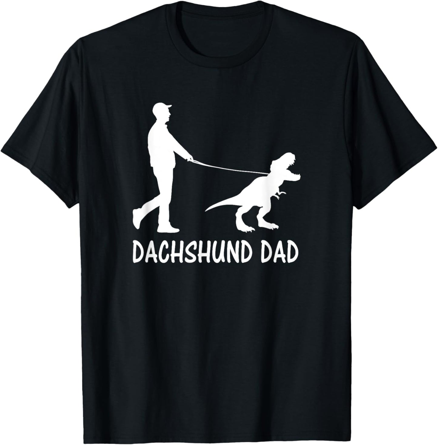 Dachshund Dad Dinosaur Doxie Dog Owners Funny Father's Day T-Shirt for Men