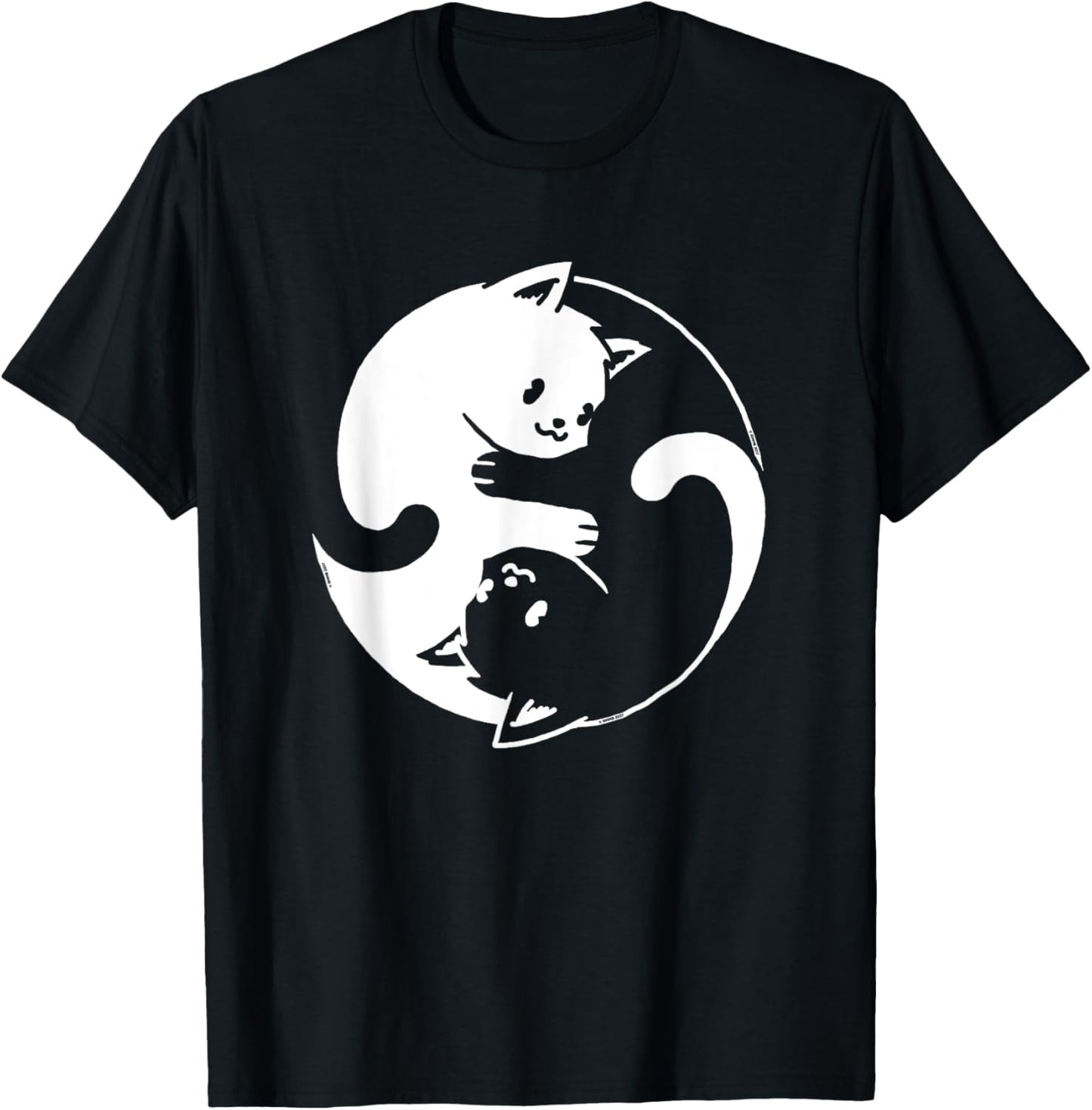 Yin Yang Cat Shirt I Love Cats Gift for Cat Lover Yoga Cat T-Shirt