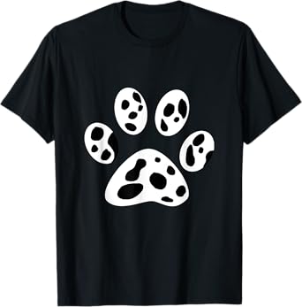 Dalmatian Dog Paw Pattern Dalmatians Puppy Breeder Men Women Girls Kids T-Shirt