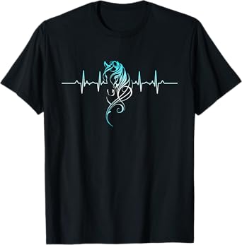 Horse Heartbeat T-Shirt - Horse Lovers Gift T-Shirt T-Shirt