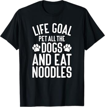 Noodles Pet All The Dogs Funny Dogs and Noodles T-Shirt