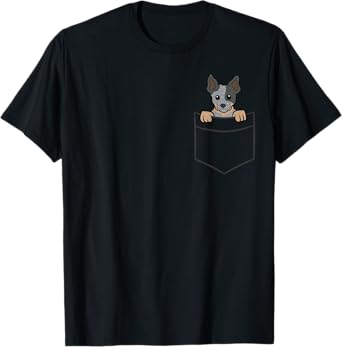 Blue Heeler In a Pocket Australian Cattle Dog Men Women Girls Kids T-Shirt