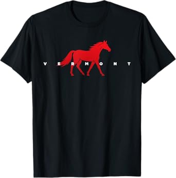 Vermont Morgan Horse State Wildlife Animal Silhouette T-Shirt