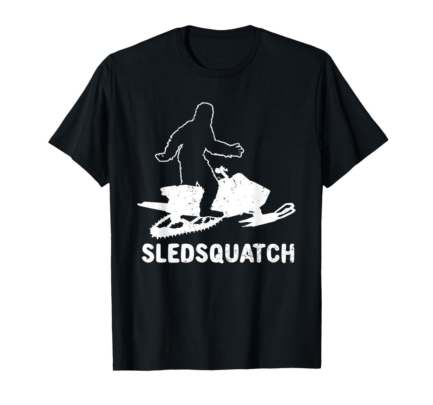 Bigfoot Snowmobile Riding Sasquatch Snowmobiling Racing T-Shirt