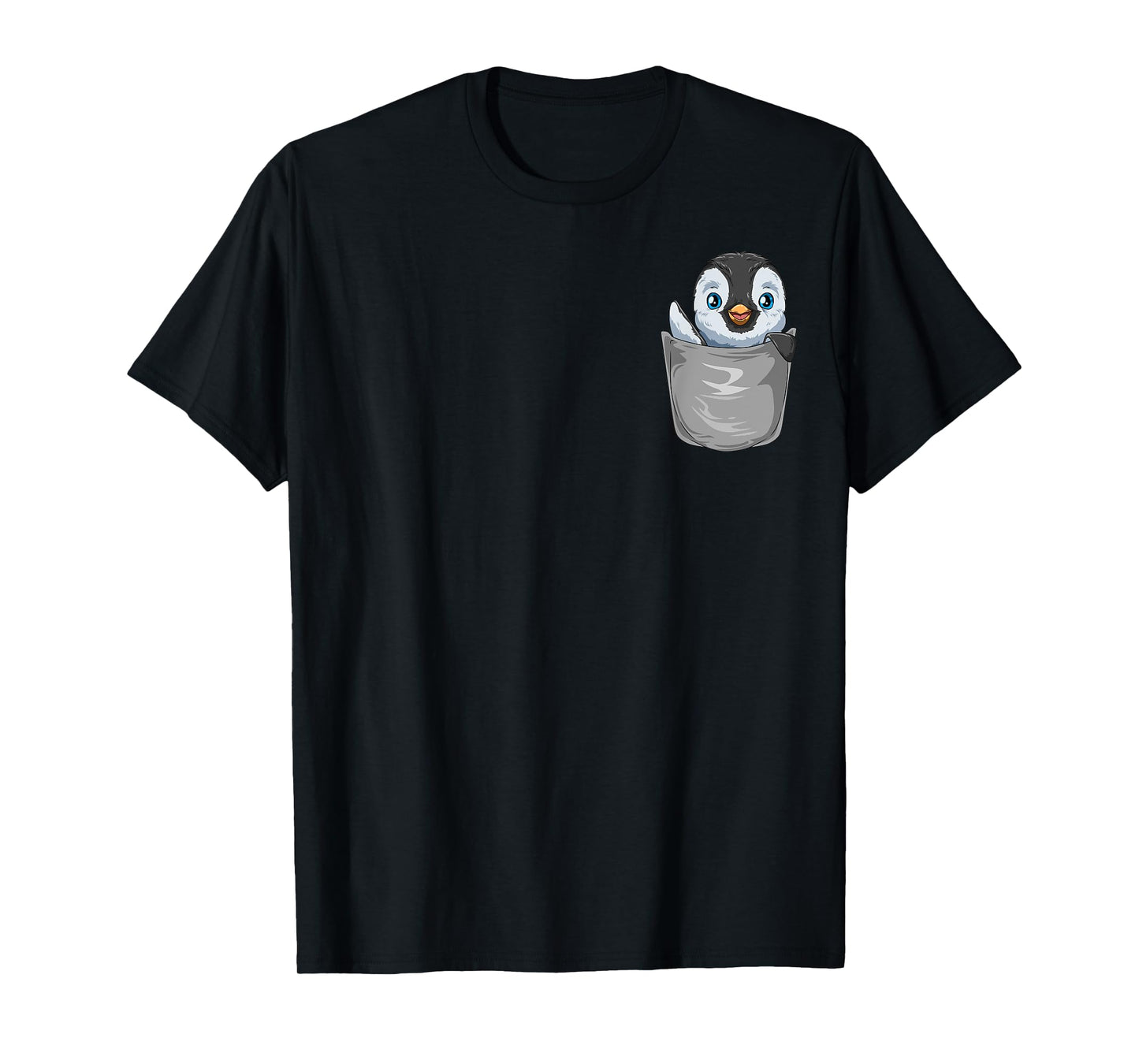 Pocket Penguin Peeking Out Funny Penguin T-Shirt