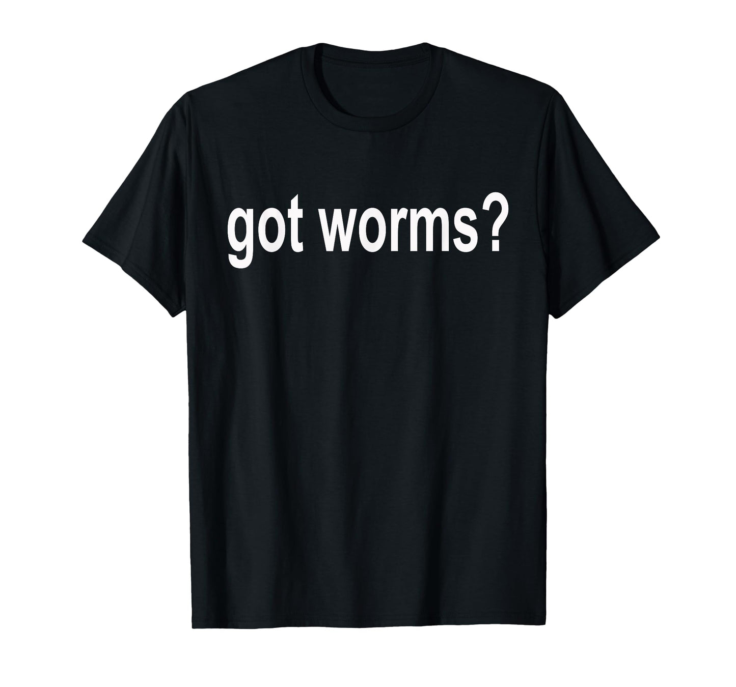Limited Rags Got Worms? Unisex Adult Fishing T-Shirt - Black, Small