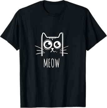 Meow Cat Meow Kitty Cute Cats Mom And Cat Dad T-Shirt for Men Women