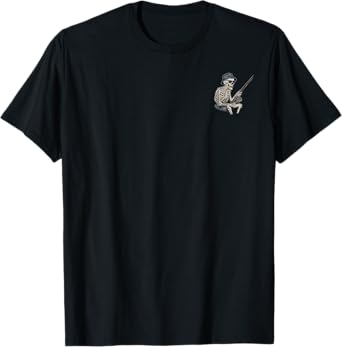 Funny Skeleton Fishing Tee Just One More Cast 2 Sides T-Shirt