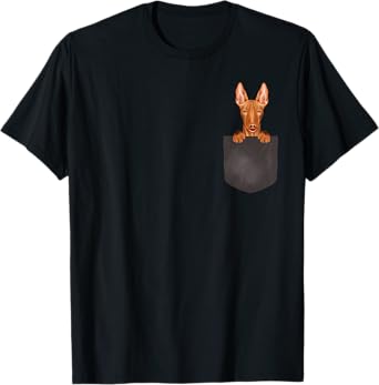 Dog In Pocket Funny Dog Lover Pharaoh Hound T-Shirt for Men Women Kids