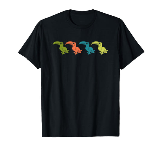 Retro Exotic Bird Tropical Toucan T-Shirt
