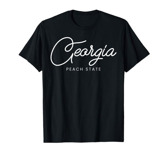 Georgia Gifts Shirt GA Graphic Tees For Women. Peach State T-Shirt