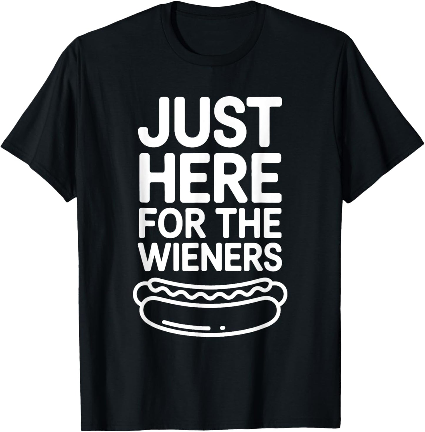Vintage I'm Just Here For The Wieners 4th Of July Hot Dog T-Shirt