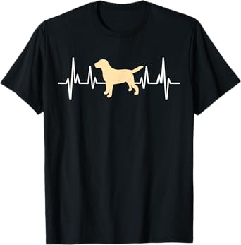 Yellow Lab Heartbeat Valentine's Day Dog Labrador Retriever T-Shirt
