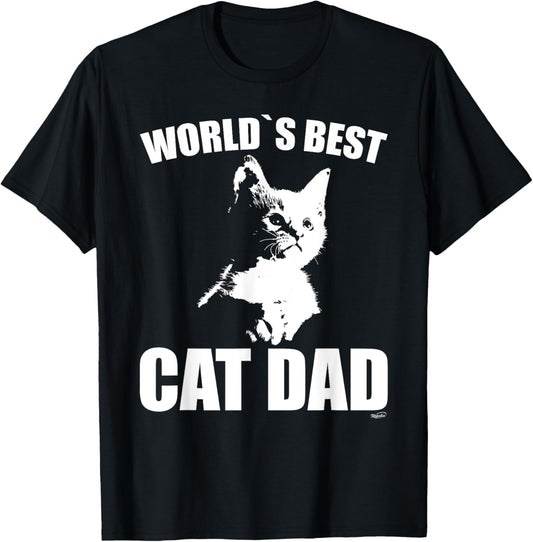 funny WORLD`S BEST CAT DAD KITTEN SHIRT T-Shirt