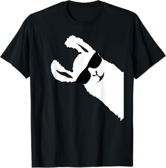 Funny Llama Alpaca With Sunglasses T-Shirt
