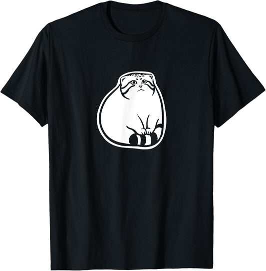 Pallas's cat paws on tail.Stylized art of a cute chonker T-Shirt