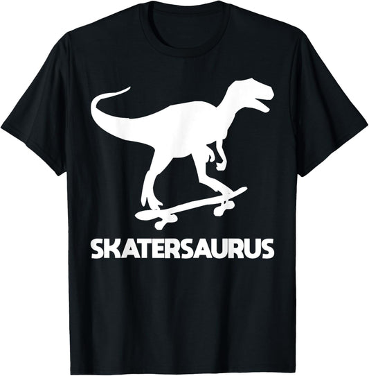 Dinosaurs Skate On Skateboard Shirt Skateboarding T-Rex Tee T-Shirt