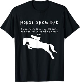 Mens Funny Horse Show Dad English Hunter Jumper Horse T-Shirt