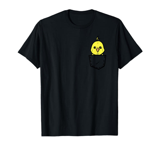Baby Chick In Pocket Cute Chicken Easter T-Shirt