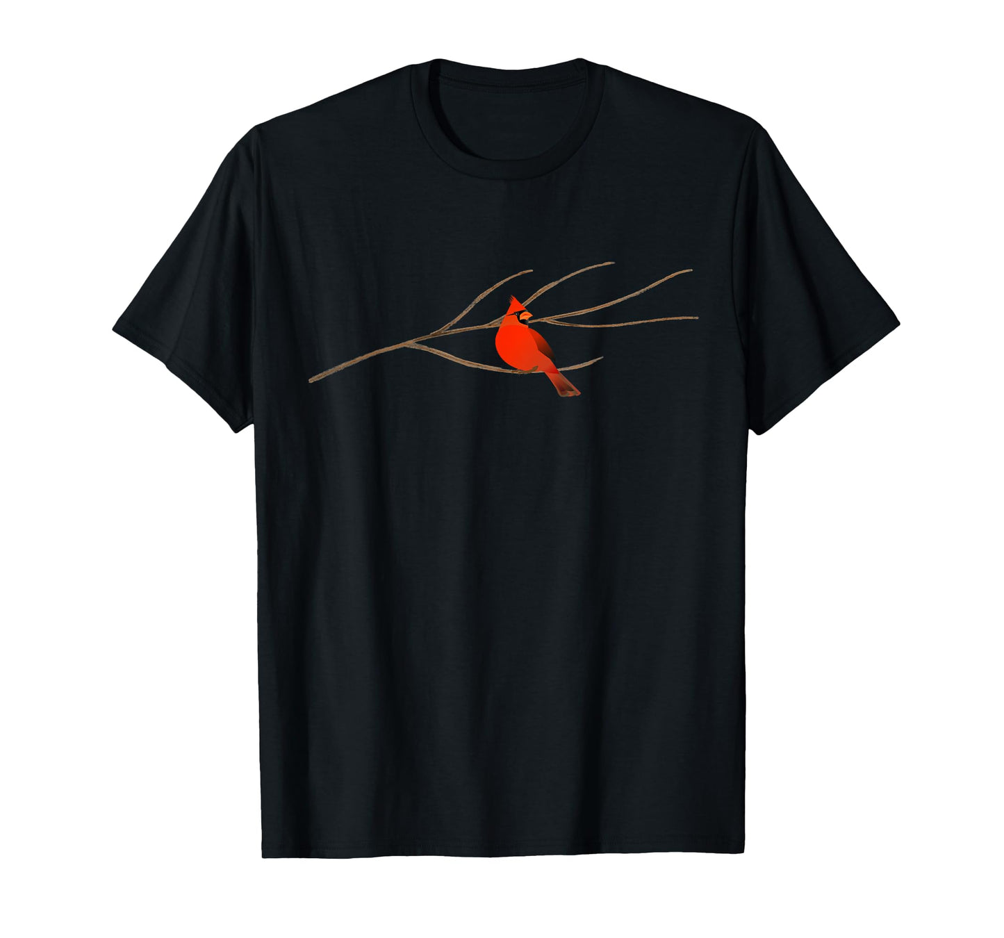 Red Cardinal Bird on a Branch T-Shirt