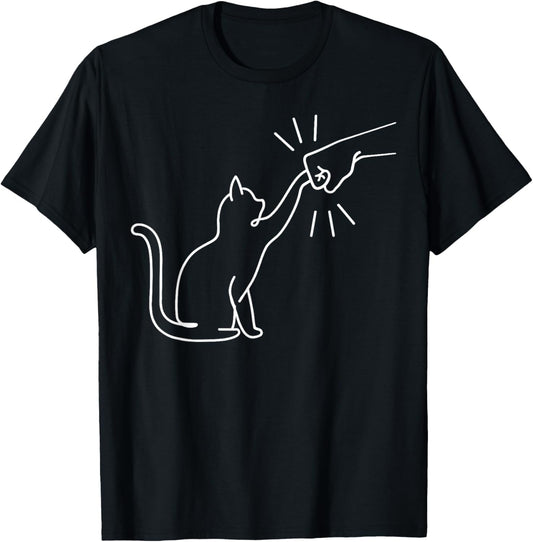 Cute Pet Paw I Love My Cat Best Friend Fist Bump Paw Cat T-Shirt