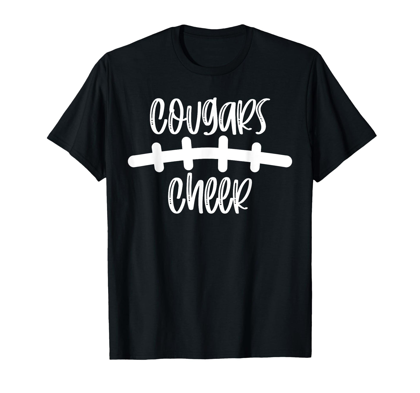 Cougars Cheer School Spirit Football Team Mascot Game Night T-Shirt